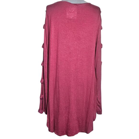 Long Cutout Sleeve Tee Size XL - Picture 2 of 4